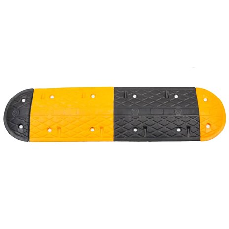 Verkeersdrempel 129x32,5x4 rubber geel en zwart