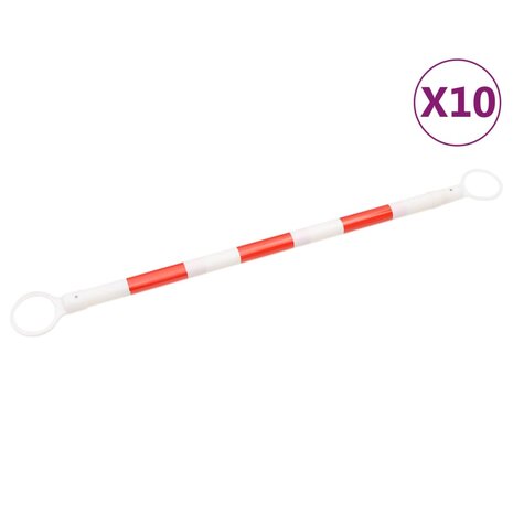 Pylonstangen inklapbaar 10 st 116-197 cm