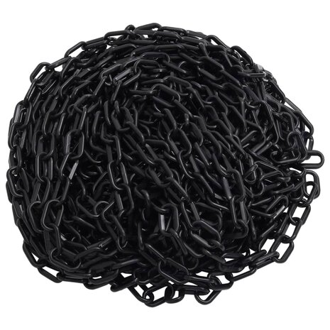 Veiligheidsketting Ø 8 mm 30 m kunststof zwart