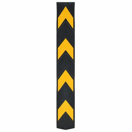Hoekbeschermers reflecterend 80 cm rubber 5 st