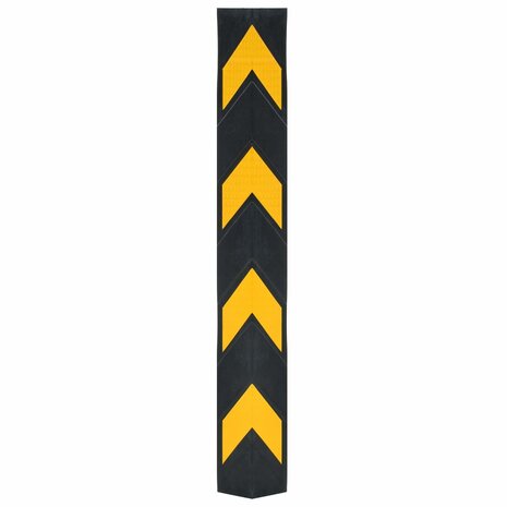 Hoekbeschermers reflecterend 80 cm rubber 10 st