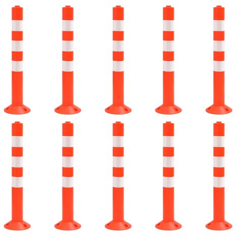 Verkeerspalen 10 st 75 cm PE