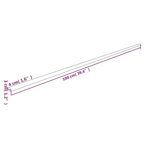 Hoekbeschermers 2 st 4x3x100 cm PU geel en zwart