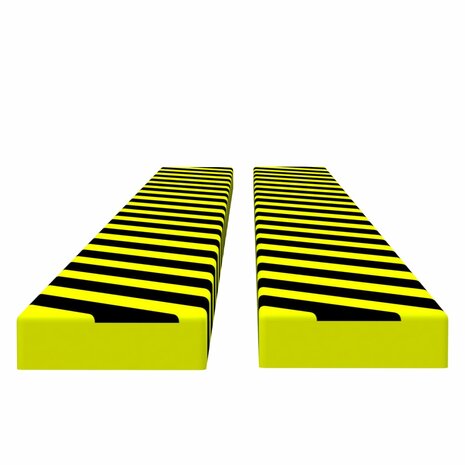 Hoekbeschermers 2 st 6x2x101,5 cm PU geel en zwart