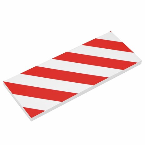 Muurbeschermers 6 st 50x20x2 cm EVA-schuim rood en wit