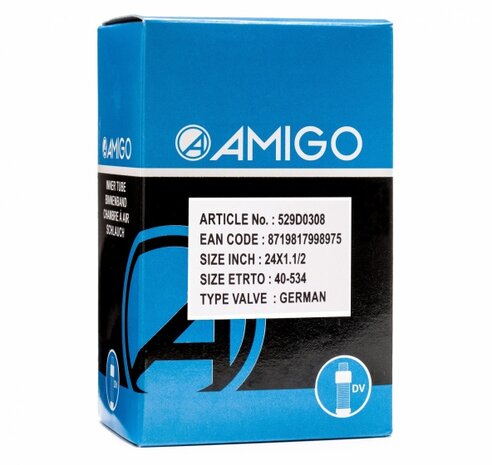 Amigo Binnenband 24 X 1 1/2 (40-534) Dv 45 Mm zwart zwart
