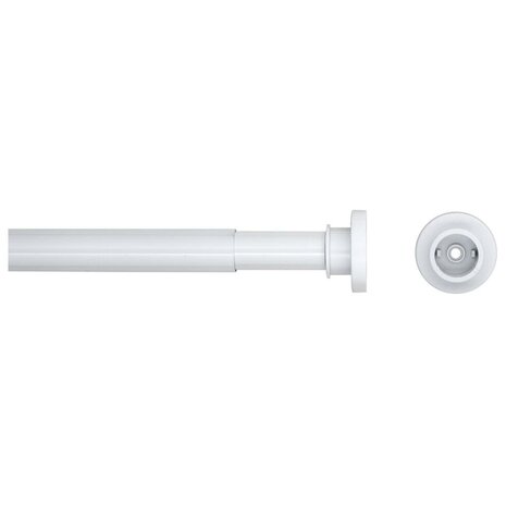 Douchegordijnstang telescopisch 125-220 cm wit