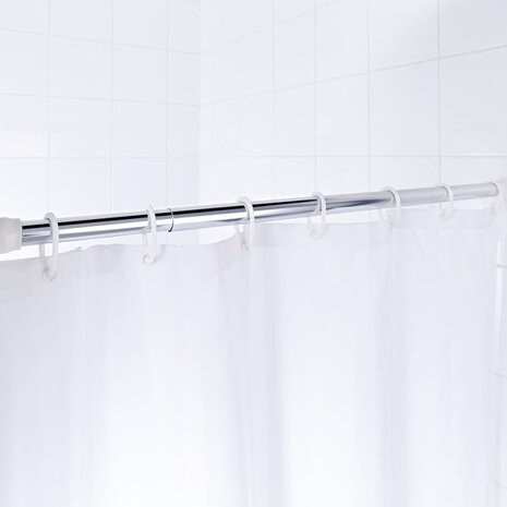 Douchegordijnstang telescopisch 110-245 cm chroom 55300