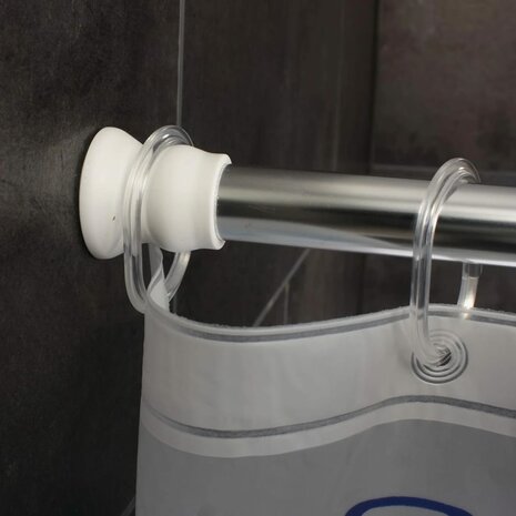 Douchegordijnstang telescopisch 110-245 cm chroom 55300