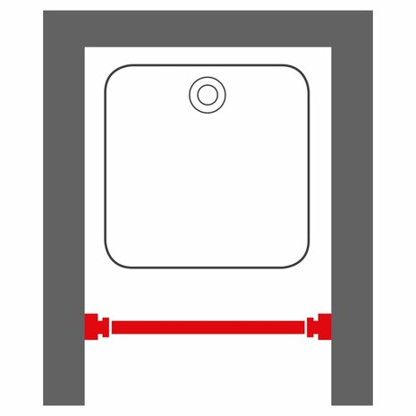 Douchegordijnstang telescopisch 130 cm matgrijs