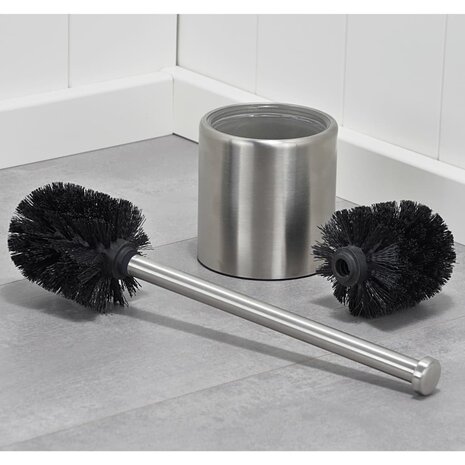 toiletborstel met houder 10 cm roestvrij staal