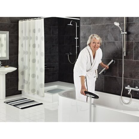 Badkamer handgreep Premium 45 cm aluminium zilverkleurig