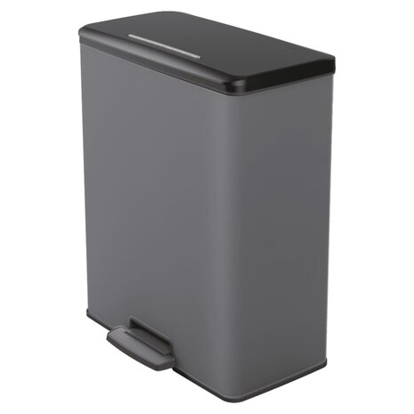 Pedaalemmer Deco duo 26+26 L koelgrijs