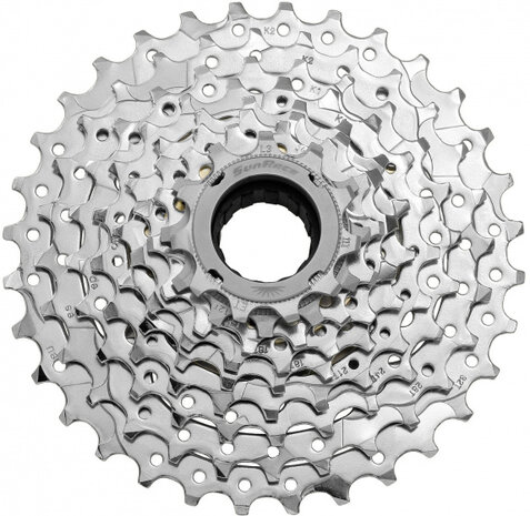 Sunrace Freewheel Mfex9 E-Bike 9V 11-32T Aluminium Zilver/Goud
