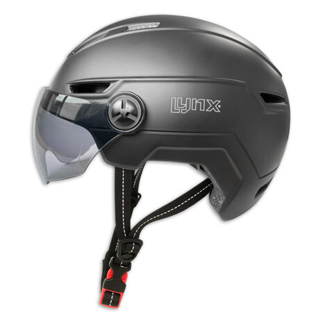 Lynx Visor Pro Scooter- En Fietshelm Met Vizier Nta8776 Maat 58-61 Cm (L/Xl) zwart zwart