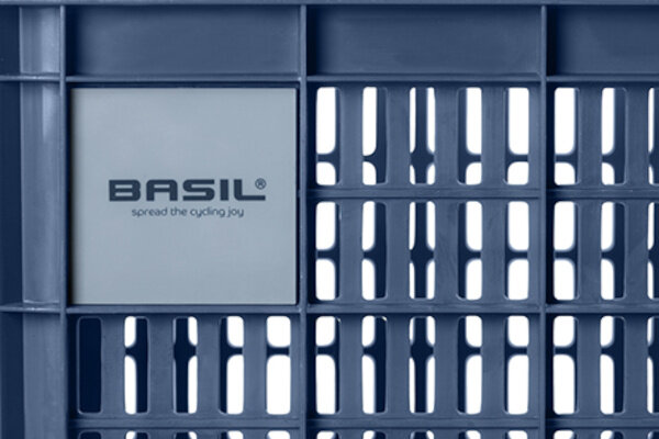 Basil Fietskrat Gerecycled L 40 Liter - 21159 blauw blauw