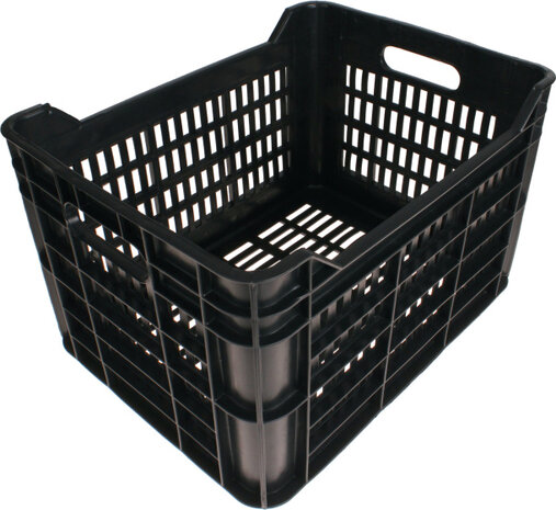 Amigo Fietskrat 30 Liter 100% Gerecycled Kunststof zwart zwart