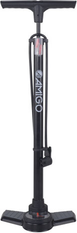 Amigo Luxe Fietspomp Met Drukmeter 11 Bar 73 Cm zwart zwart