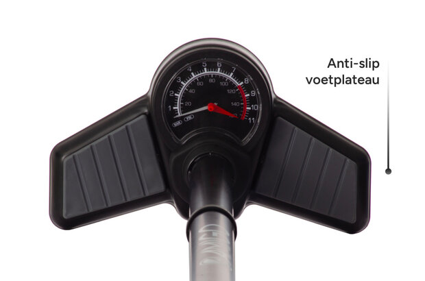 Amigo Luxe Fietspomp Met Drukmeter 11 Bar 73 Cm zwart zwart