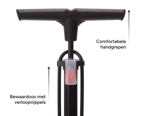 Amigo Luxe Fietspomp Met Drukmeter 11 Bar 73 Cm zwart zwart