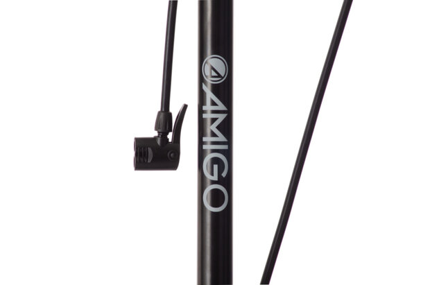 Amigo Luxe Fietspomp Met Drukmeter 11 Bar 73 Cm zwart zwart