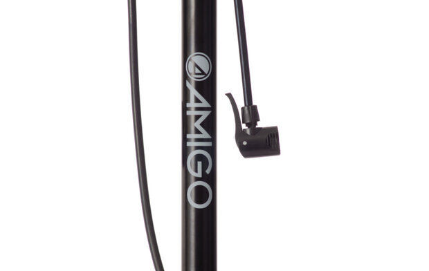 Amigo Fietspomp Met Drukmeter 11 Bar 61 Cm zwart zwart