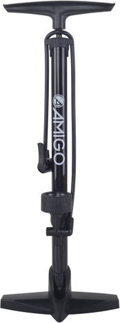 Amigo Fietspomp Met Drukmeter 11 Bar 61 Cm zwart zwart
