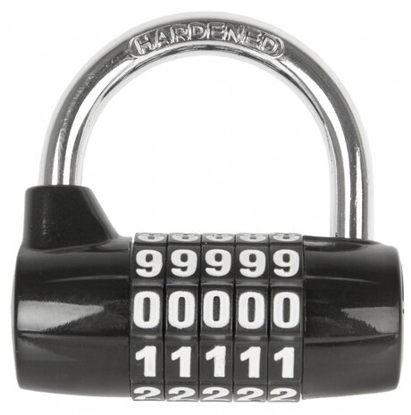M-Wave Pd 5 Cijferhangslot 62 Mm Staal Zwart
