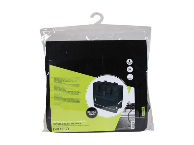 Dresco Basic Shopper Pakaftas 20 Liter Nylon zwart zwart