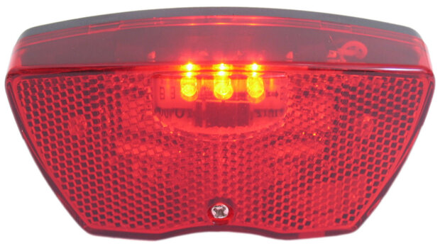 Edge City Dragerachterlicht 3 Led Inclusief Batterijen Rood