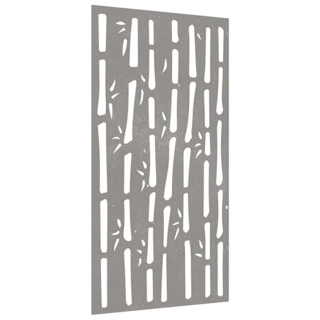 Wanddecoratie tuin bamboe-ontwerp 105x55 cm cortenstaal