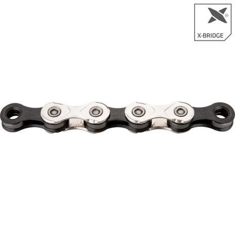 Kmc X11 Long Fietsketting 1/2&quot;-11/128&quot; 118 Schakels 11V Zilver/Zwart
