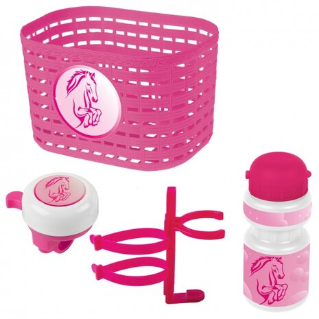Ventura Accessoiresset Paard Meisjes /Wit 4-Delig roze roze