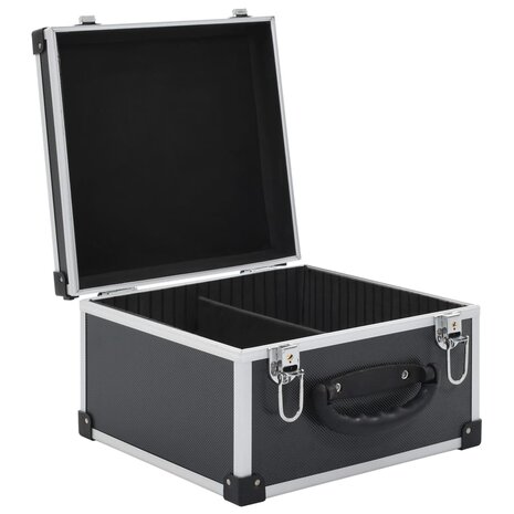 Cd-koffer voor 40 cd's aluminium ABS zwart