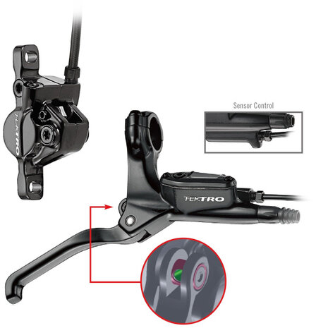Tektro Hd-E350 Schijfremset Links 3-Vinger Aluminium Zwart