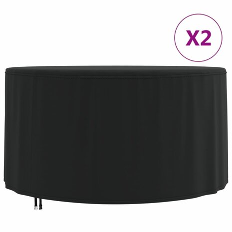 Tuinmeubelhoezen 2 st Ø 157x71 cm 420D oxford stof