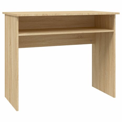 Bureau 90x50x74 cm bewerkt hout sonoma eikenkleurig