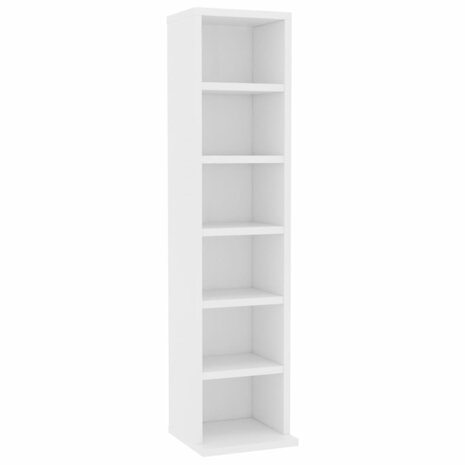 Cd-kast 21x20x88 cm bewerkt hout wit