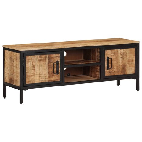 Tv-meubel 110x30x40 cm massief ruw mangohout