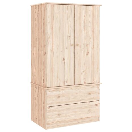 Kledingkast ALTA 90x55x170 cm massief grenenhout