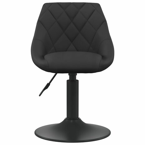 Eetkamerstoelen draaibaar 2 st fluweel zwart