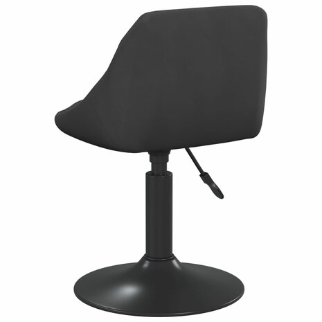Eetkamerstoelen draaibaar 2 st fluweel zwart