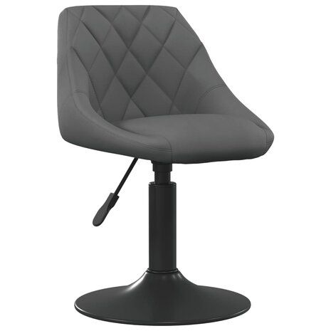 Eetkamerstoelen draaibaar 2 st fluweel donkergrijs