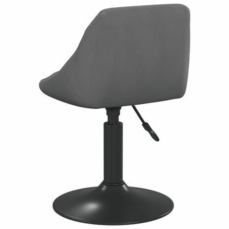 Eetkamerstoelen draaibaar 2 st fluweel donkergrijs