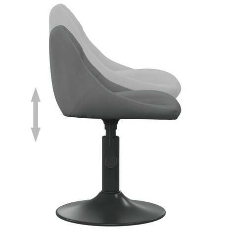 Eetkamerstoelen draaibaar 2 st fluweel donkergrijs