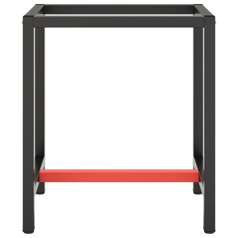 Werkbankframe 70x50x79 cm metaal matzwart en matrood
