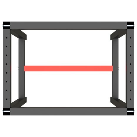 Werkbankframe 70x50x79 cm metaal matzwart en matrood