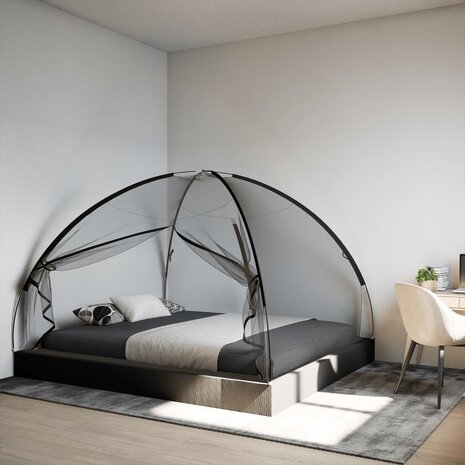 Klamboe met deuren Mongolia 220 gaas 200x180x135 cm zwart
