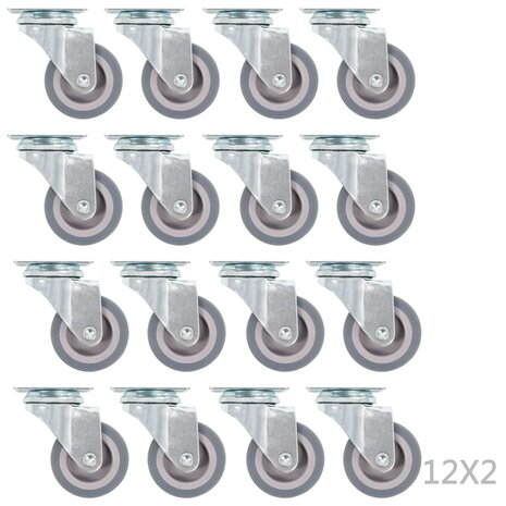 192 st Zwenkwielen 50 mm