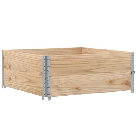 Palletopzetranden 2 st 100x100 cm massief grenenhout